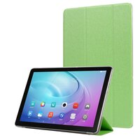 Case Samsung Galaxy Tab A7 10.4นิ้ว 2020 (T500,T505,T507) #เคสฝาพับหนัง PU พับสามพับ Silk Texture Leather Stand Case สีเขียว