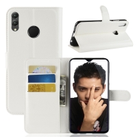 Case Honor 8X #เคสฝาพับสไตล์กระเป๋าสตางค์หนัง PU ผิวลิ้นจี่สีสันสวยงาม สีขาว