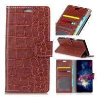 Case Nokia 7 plus #เคสฝาพับสไตล์กระเป๋าหนัง PU ผิวหนังจระเข้ คุณภาพดีราคาถูก สีน้ำตาล
