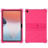 Case OPPO Pad Air 10.36 นิ้ว #เคสฝาหลังซิลิโคนนิ่มมีขาตั้ง Soft Silicone Case Back Cover with Stand สีโรส