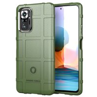 เคส Redmi Note 10 Pro #เคสฝาหลัง Rugged Shield Series Soft Silicone Shock Absorption Matte กันกระแทก สีเขียว