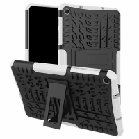 Case Samsung Galaxy Tab A 8.0 (2019) SM-T290 T295 T297 #เคสฝาหลัง Kickstand PC + TPU Hybrid กันกระแทก สีขาว