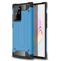 เคส Samsung Galaxy Note 20 Ultra / Note 20 Ultra 5G #เคสฝาหลังเกราะป้องกัน ไฮบริด พลาสติก+TPU Heavy Duty Rugged Hybrid สีฟ้า
