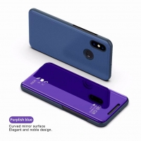 เคส Huawei nova 3i #เคสฝาพับปกโปร่งแสงผิวเงา Electroplating Mirror Surface Window View สีม่วง
