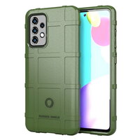 เคส Samsung Galaxy A32 4G #เคสฝาหลัง Rugged Shield Series Soft Silicone Shock Absorption Matte กันกระแทก สีเขียว
