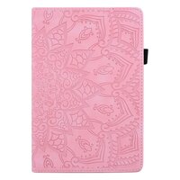 เคส Huawei MatePad 10.4 #เคสฝาพับหนัง PU พิมพ์ลายนูน Imprinted Pattern Leather Stand Case สีชมพู