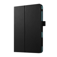 เคส Samsung Galaxy Tab A 8.0 T350 #เคสฝาพับหนัง PU ผิวลิ้นจี่ ออกแบบสวยงามทันสมัย สีดำ