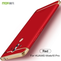เคส Huawei Mate 10 Pro #เคสฝาหลัง MOFI Guard Series พลาสติกแข็งขอบเงาแบบ 3-in-1 สีแดง