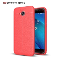 เคส Asus Zenfone 4 Selfie (ZD553KL) #เคสหนังPUสีแดง