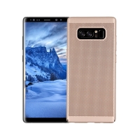 Case Samsung Galaxy Note 8 SM-N950 #เคสพลาสติกแข็งรูตะแกรงขนาดเล็กช่วยระบายความร้อน สีทอง