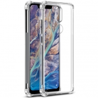 Case Nokia 8.1/X7 #เคสฝาหลัง IMAK Skin Feel Anti-drop TPU Case + ฟิล์มกันรอย Explosion-proof Screen Film Transparent โปร่งใส
