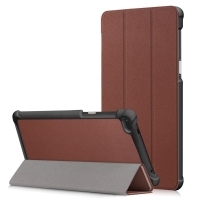 Case Lenovo Tab 7/Tab4 7(TB-7504F/TB-7504N/TB-7504X) #เคสแบบฝาพับ 3 พับ สมาร์ท Tri-fold Stand สีน้ำตาล