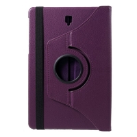 Case Samsung Galaxy Tab S4 10.5 นิ้ว T830/T835 #เคสฝาพับหนังผิวลิ้นจี่ Litchi Grain 360 Degree Rotary สีม่วง
