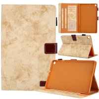 เคส Samsung Galaxy Tab A 10.1 2019 SM-T510 SM-T515 #เคสฝาพับหนัง PU มีช่องใส่บัตร Business Style Auto Wake & Sleep Leather Case with Card Storage สีเหลือง