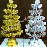 ต้นโพธิ์เงิน-โพธิ์ทอง กะไหล่อย่างสวย ขนาด 6 ชั้น