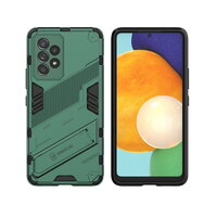 เคส Samsung Galaxy A53 5G #เคสฝาหลังพลาสติก ไฮบริด TPU + Kickstand สีเขียว