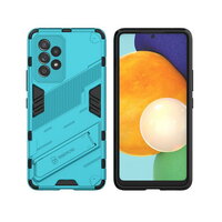 เคส Samsung Galaxy A53 5G #เคสฝาหลังพลาสติก ไฮบริด TPU + Kickstand สีฟ้าเขียว