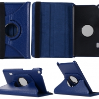 Case Huawei MediaPad T3 7.0 #เคสฝาพับหนัง PU ผิวลิ้นจี่ หมุนได้ 360 องศา with 360 Degree Rotary Stand สีน้ำเงิน