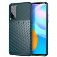 เคส Huawei Y7a #เคสฝาหลัง TPU อ่อน Thunder Series Twill Texture Soft TPU สีเขียว