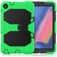 Case Samsung Galaxy Tab A 8.0 (2019) P200 P205 #เคสฝาหลังไฮบริดกันกระแทก ซิลิโคน+พลาสติก Combo Shell น้ำหนักเบา สีเขียว