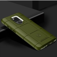 เคส Huawei Mate 20 X #เคสฝาหลัง Rugged Shield Series Soft Silicone Shock Absorption Matte กันกระแทก สีเขียว
