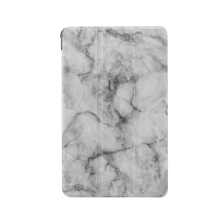 Case Samsung Galaxy Tab A7 Lite 8.7" T220 T225 #เคสฝาพับปกสามพับลายเนื้อหินอ่อน Marble Texture Tri-fold PU Leather + PC Stand Tablet Shell สีดำ