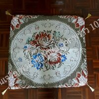 เบาะรองนั่ง อาสนะ ลายดอกไม้หลุยสวยงาม ถอดซักได้ ขนาด63x63ซม. อัสนะ อาสนะรองนั่ง เบาะรองนั่งปฏิบัติธรรม เบาะรองนั่งสมาธิ ที่รองนั่ง ลายที่ 1