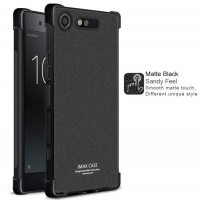 เคส Sony Xperia XZ1 / IMAK Skin Feel Anti-drop #เคส TPU + ฟิล์มป้องกันหน้าจอ ผิวด้าน Metal Black