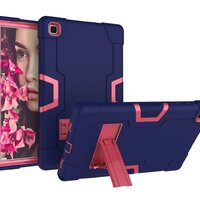 Case Samsung Galaxy Tab A7 10.4นิ้ว 2020 (T500,T505,T507) #เคสฝาหลังไฮบริด Shock Proof Tablet Hybrid Cover Kickstand สี Dark Blue / Rose