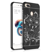 เคส Xiaomi Mi A1 #เคสฝาหลัง TPUลายมังกร สีดำ