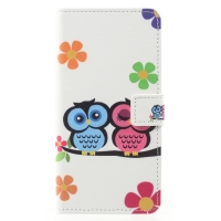 เคส Mate 10 pro #เคสฝาพับหนัง PU สไตล์กระเป๋าสตางค์พิมพ์ลายน่ารักๆสีสันสดใส ลาย Owl Couple