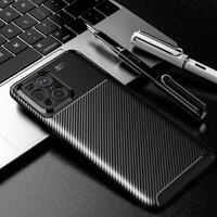 Case OPPO Find X3 Pro#เคสฝาหลังนิ่ม Carbon Fiber Anti-drop TPU Protection สีดำ
