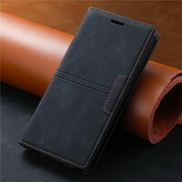 เคส Samsung Galaxy A04s#เคสฝาพับหนัง PU แบบกระเป๋าสตางค์ Retro Matte Leather Wallet สีดำ