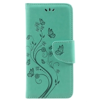 เคส Zenfone 4 Max ZC520KL #เคสรูปแบบกระเป๋าสตางค์ลายผีเสื้อดอกไม้ สีสันสวยงามทันสมัย สีเขียว
