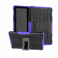 Case Huawei MediaPad T5 10 (10.1 inch) #เคสฝาหลังKickstand PC + TPU Hybrid กันกระแทก สีม่วง