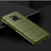 เคส Huawei Mate 20 Pro #เคสฝาหลัง Rugged Shield Series Soft Silicone Shock Absorption Matte กันกระแทก สีเขียว