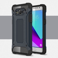 Case Samsung Galaxy J2 Prime #เคสกันกระแทกเกราะป้องกัน ไฮบริด พลาสติก+TPU สวยงามทันสมัย สีน้ำเงินเข้ม
