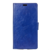 Case Xiaomi Mi 8 Pro #เคสฝาพับหนัง PU แบบกระเป๋าสตางค์ ผิวหนังม้า Crazy Horse PU Leather Wallet สีฟ้า