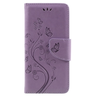 เคส Zenfone 4 Max ZC520KL #เคสรูปแบบกระเป๋าสตางค์ลายผีเสื้อดอกไม้ สีสันสวยงามทันสมัย สีม่วง