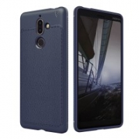 Case Nokia 7 plus LENUO Gentlemen Series #เคสฝาหลัง TPU ผิวลายเคลือบหนัง PU สีน้ำเงินเข้ม
