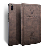 Case Huawei MatePad Pro 10.8 นิ้ว #เคสฝาพับหนัง PU แบบสมาร์ท Imprint Deer and Quote Flip สีกาแฟ