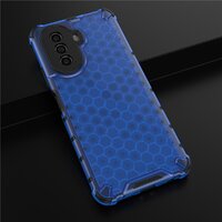 เคส Huawei Nova Y70 #เคสฝาหลังกันกระแทก Honeycomb Shock Absorber TPU + PC + Silicone Hybrid สีน้ำเงิน