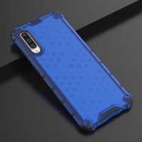 Case Samsung Galaxy A70 #เคสฝาหลังกันกระแทก Honeycomb Shock Absorber TPU + PC + Silicone Hybrid สีฟ้า