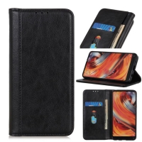 Case Huawei Y7p#เคสฝาพับหนังแยกผิวลิ้นจี่ ปิดแม่เหล็กดูดซับอัตโนมัติ สีดำ