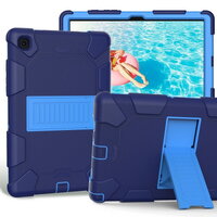เคส Samsung Galaxy Tab A7 10.4" 2020 (T500,T505,T507) #เคสฝาหลังกันกระแทกมีขาตั้ง Kickstand PC Silicone Armour Defender Navy+Blue