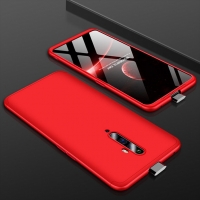 เคส OPPO Reno 2F #เคสฝาหลังพลาสติกแข็ง Detachable All-wrapped Matte แยกชิ้นได้ สีแดง