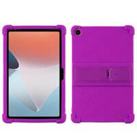 Case OPPO Pad Air 10.36 นิ้ว #เคสฝาหลังซิลิโคนนิ่มมีขาตั้ง Soft Silicone Case Back Cover with Stand สีม่วง