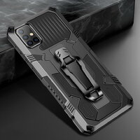 Case Samsung Galaxy S20 FE / S20 FE 5G #เคสฝาหลังกันกระแทกมีคลิบหนีบ ไฮบริด พลาสติก+TPU Heavy Duty Rugged Hybrid สีดำ