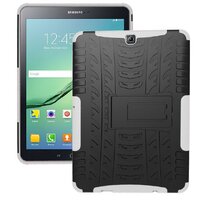 Case Samsung Galaxy Tab S2 9.7 T810 T815 SM-T810 T813 T819 #เคสฝาหลังKickstand PC + TPU Hybrid กันกระแทก สีขาว