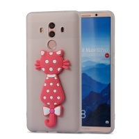 เคส Huawei Mate 10 Pro #เคสฝาหลัง TPU นิ่มรูปแมว 3D น่ารัก สีขาว